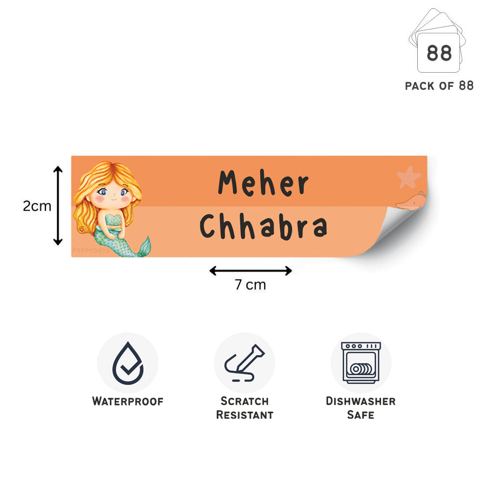 Waterproof Labels - Little Mermaid Doxbox Store|]Peppydots
