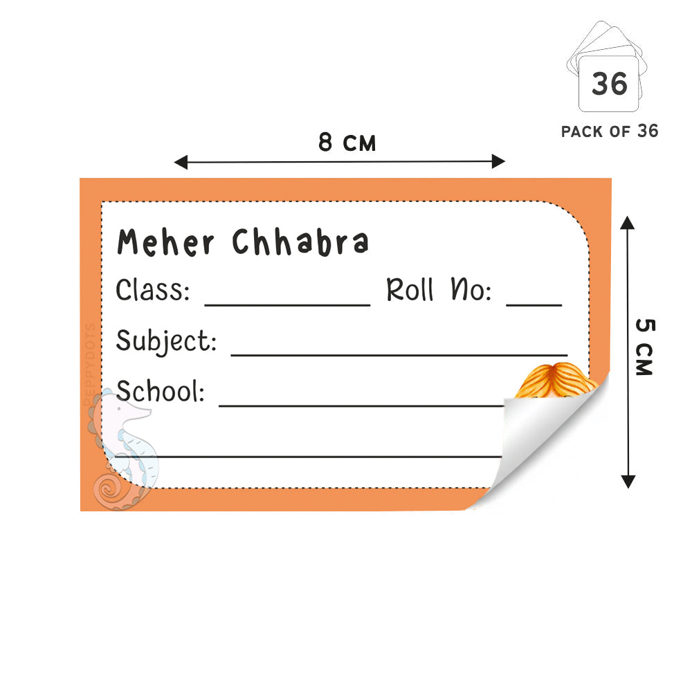 Personalized School Book Labels - Little Mermaid Peppydots|]Peppydots