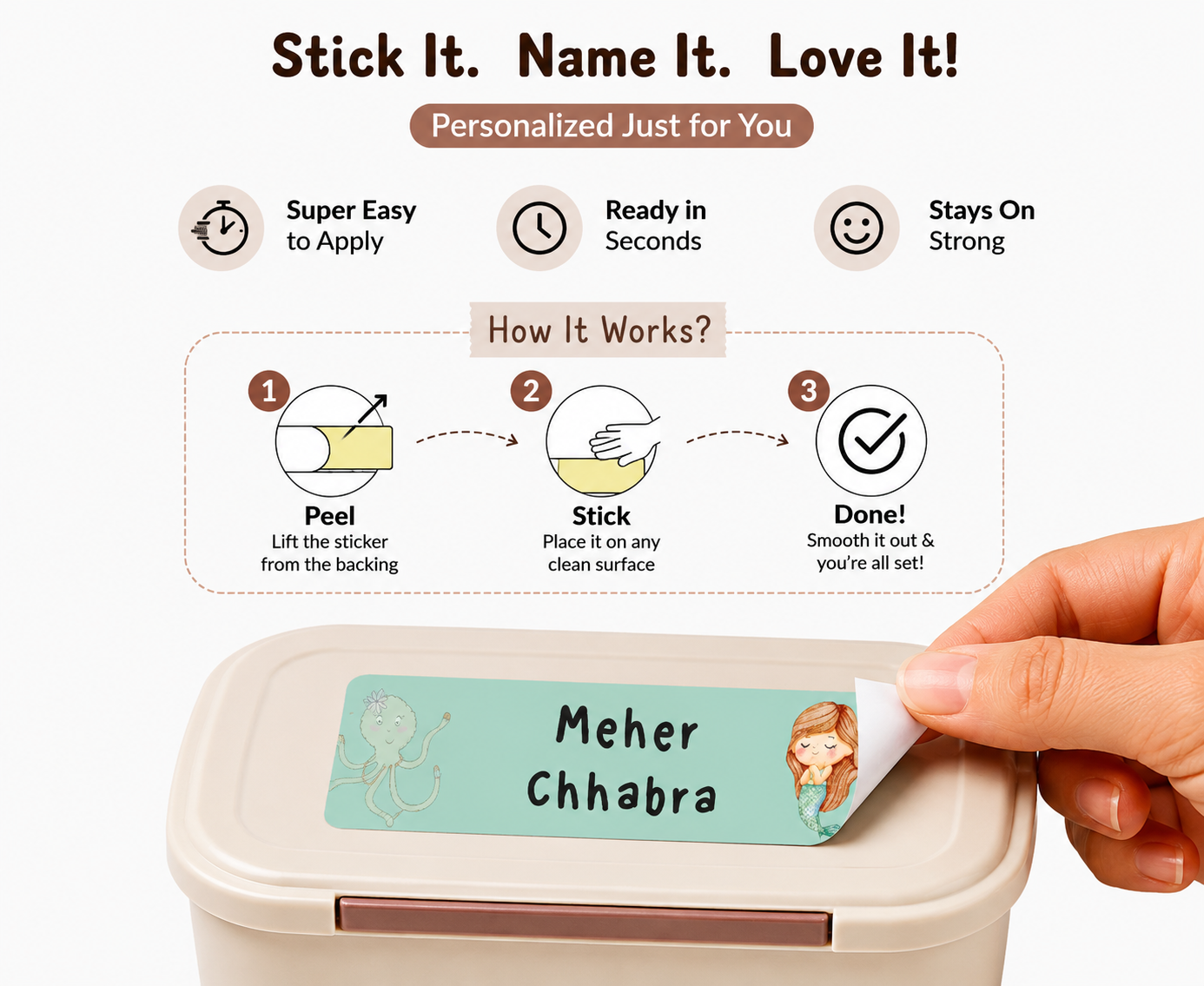 Waterproof Labels - Little Mermaid Doxbox Store|]Peppydots