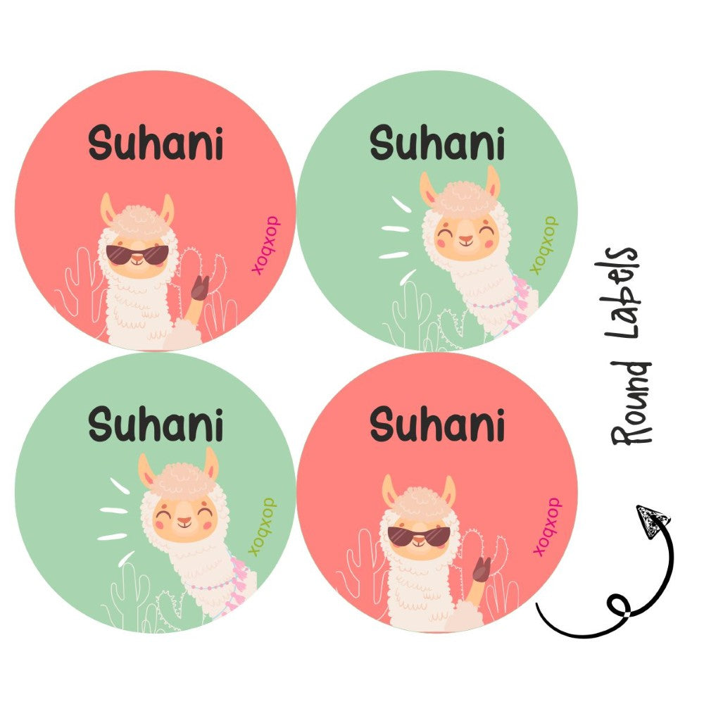 Round water proof label - Llama group Doxbox Store|]Peppydots