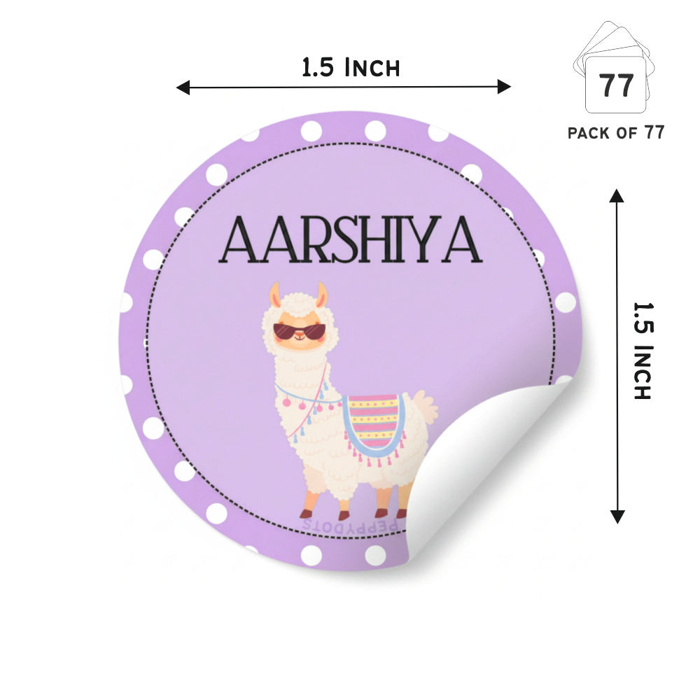 Round Waterproof Labels - Llama Doxbox Store|]Peppydots