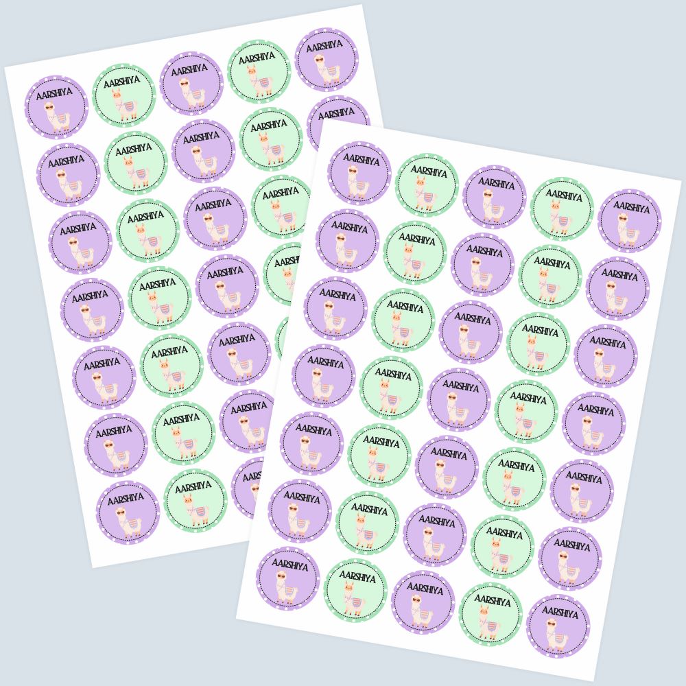 Round Waterproof Labels - Llama Doxbox Store|]Peppydots