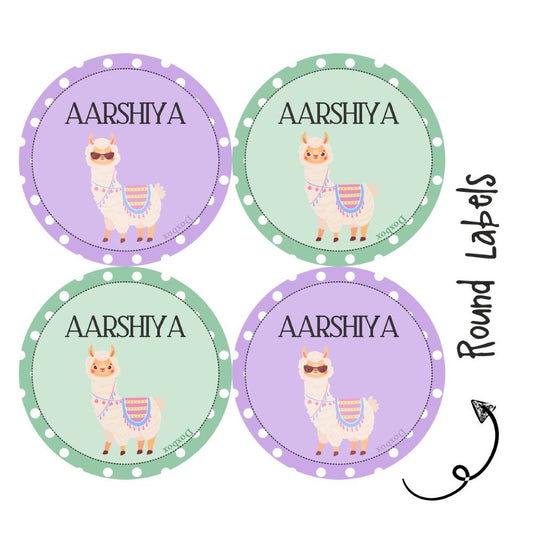 Round Waterproof Labels - Llama Doxbox Store|]Peppydots