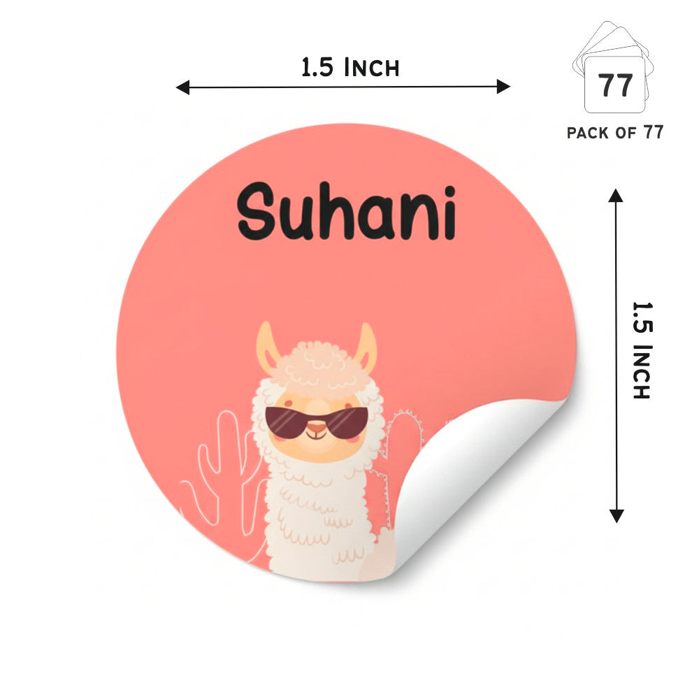Round Waterproof Labels - Llama group Doxbox Store|]Peppydots