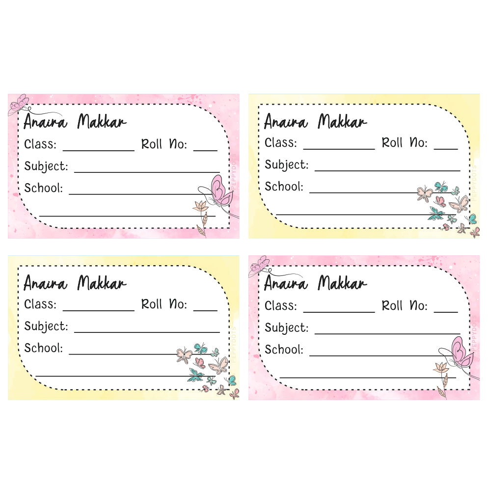 School Book Label - Magical Butterfly Doxbox Store|]Peppydots