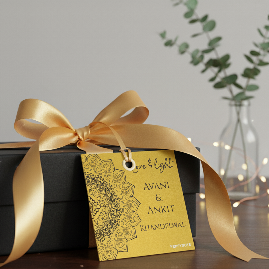 Golden Gift Tag - Mandala Doxbox Store|]Peppydots