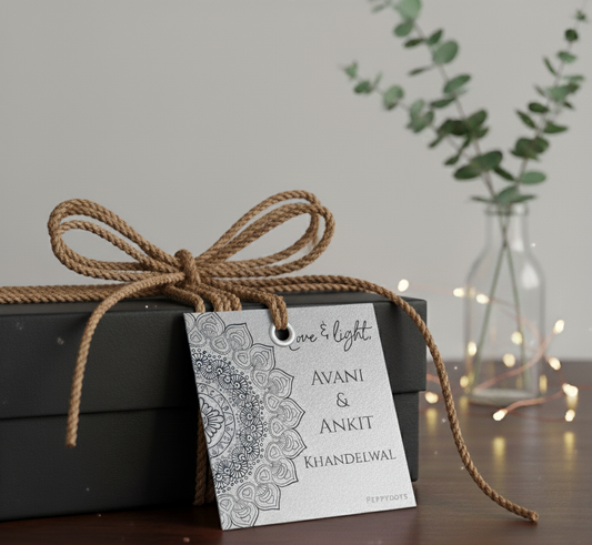 Silver Gift Tag - Mandala Doxbox Store|]Peppydots