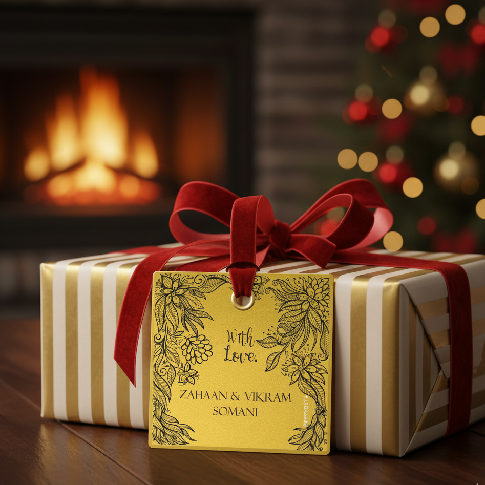 Golden Gift Tag - Mandala Frame Doxbox Store|]Peppydots