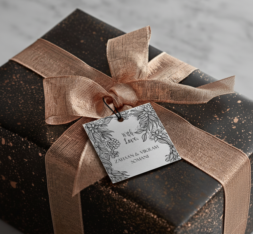 Silver Gift Tag - Mandala Frame Peppydots |]Peppydots