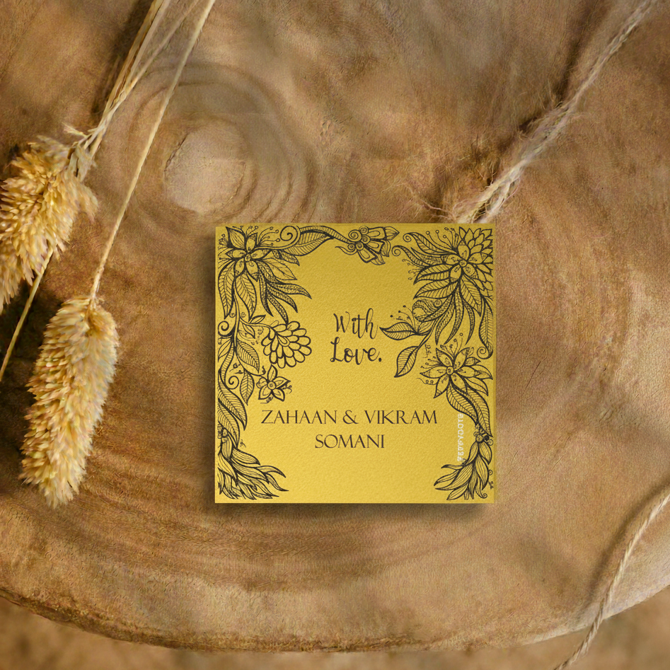 Golden Gift Tag - Mandala Frame Doxbox Store|]Peppydots