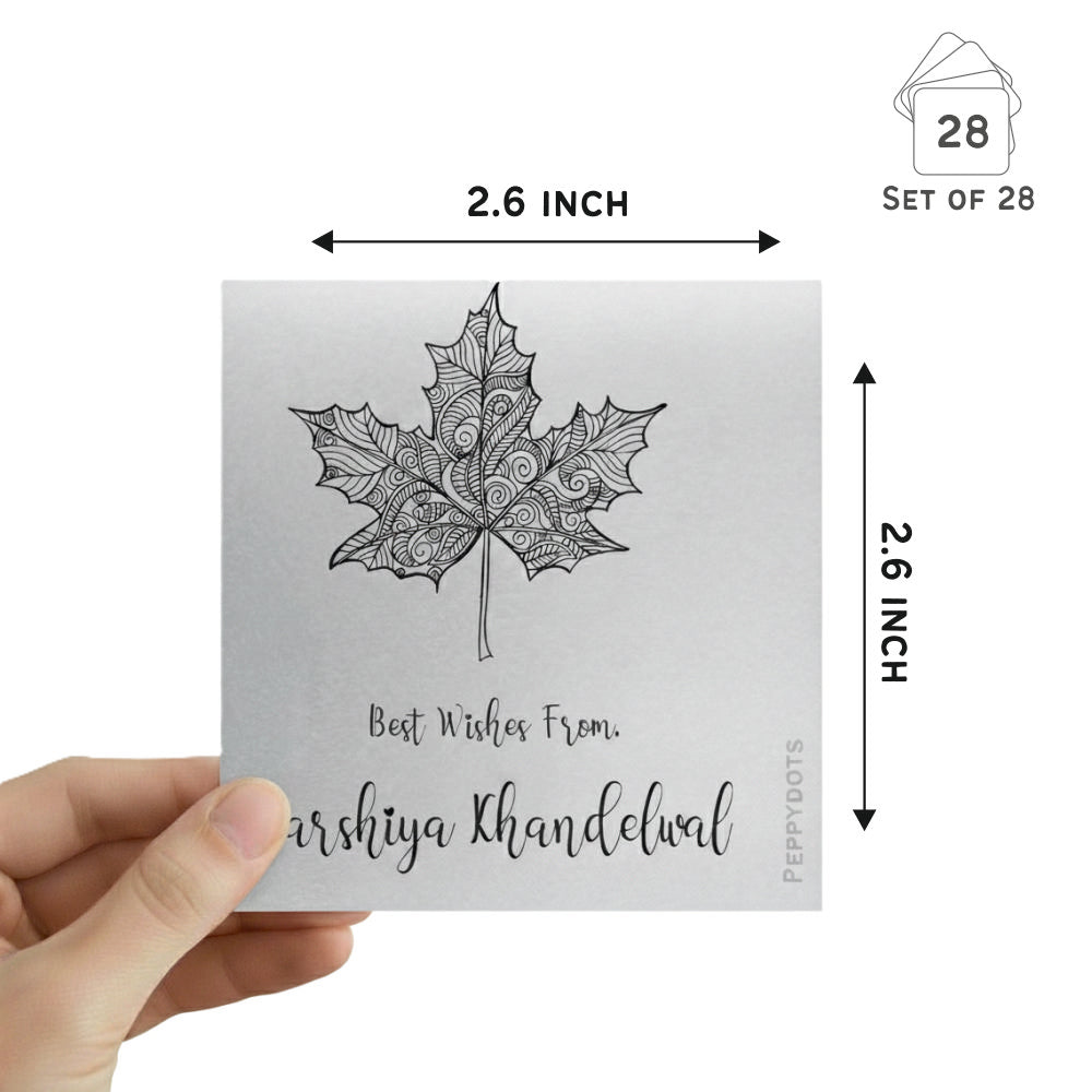 Silver Gift Tag - Maple Leaf Doxbox Store|]Peppydots
