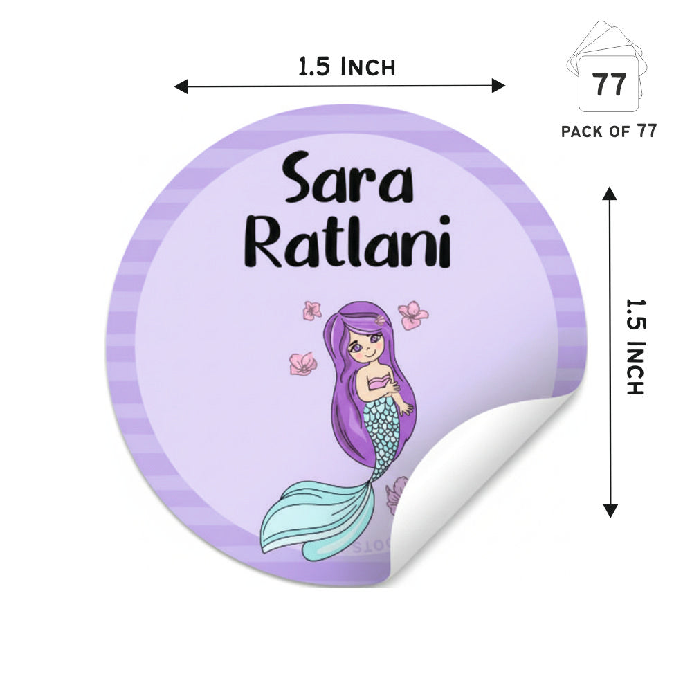 Round Waterproof Labels - Mermaid Doxbox Store|]Peppydots