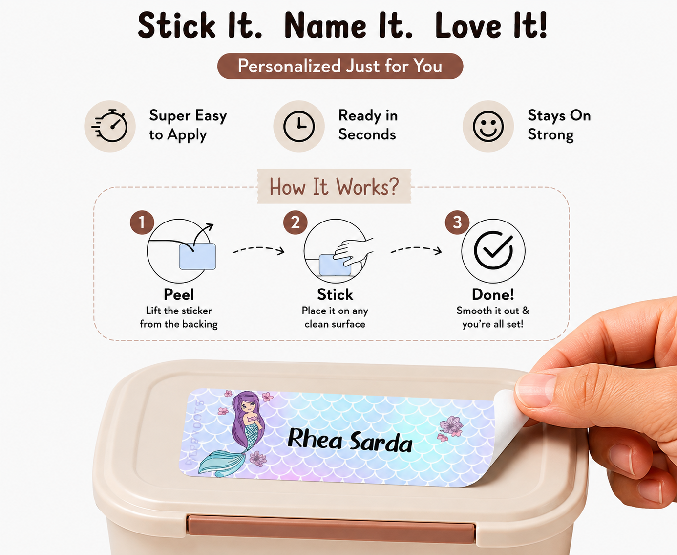 Waterproof Labels - Mermaid Peppydots|]Peppydots