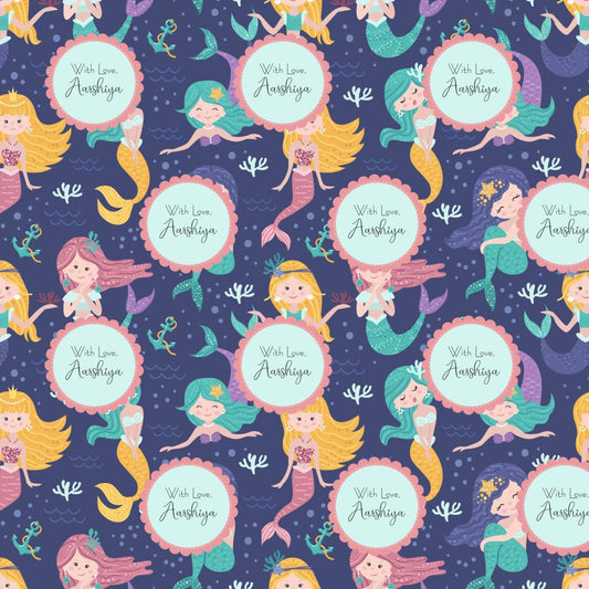 Wrapping Paper - Mermaid Pattern - Peppydots