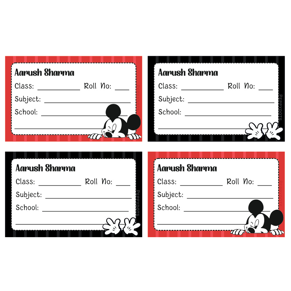 School Book Label - Mickey Mouse Doxbox Store|]Peppydots
