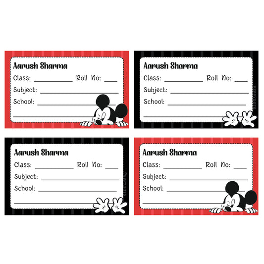 School Book Label - Mickey Mouse Doxbox Store|]Peppydots