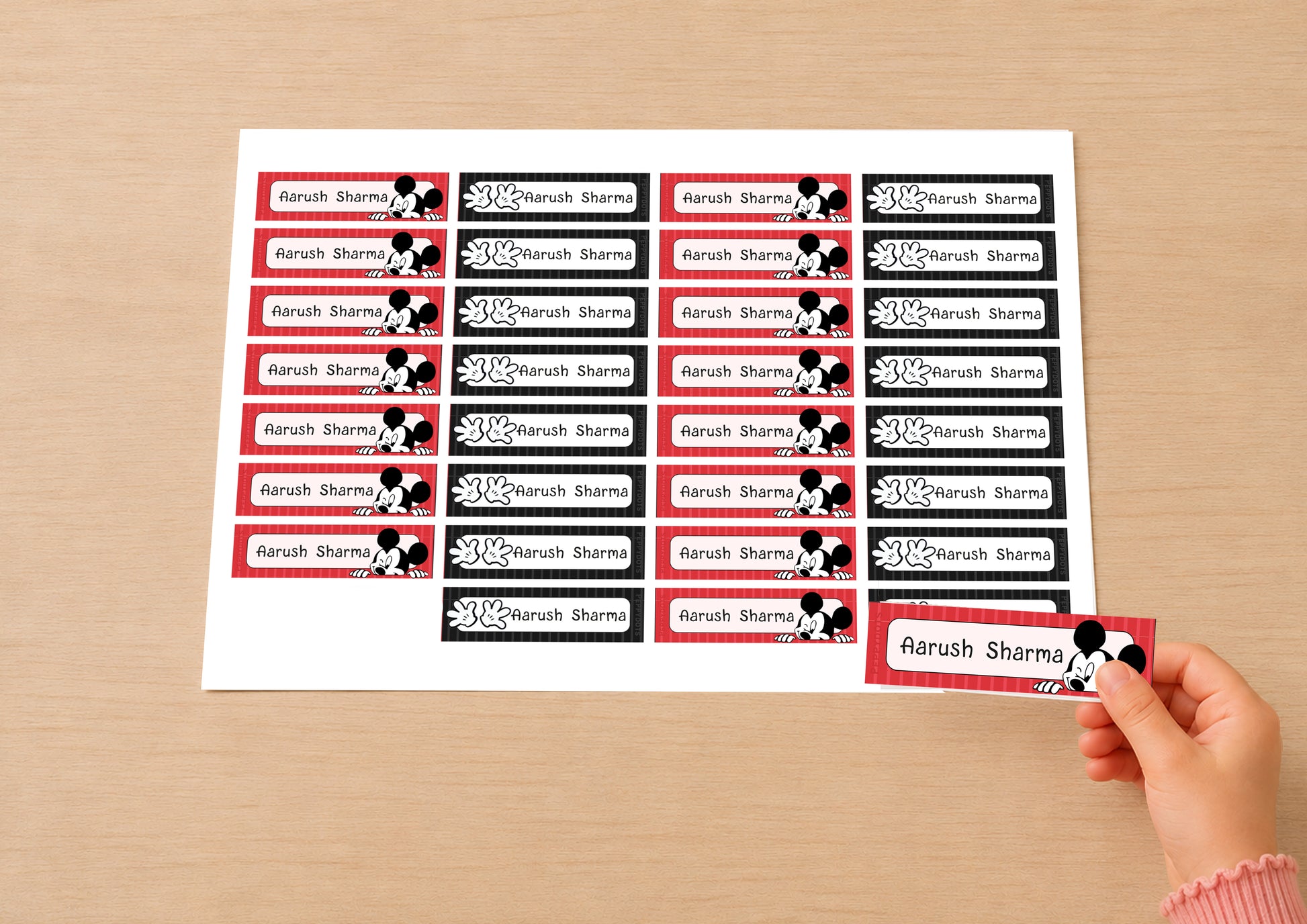 Waterproof Labels - Mickey Mouse Peppydots|]Peppydots