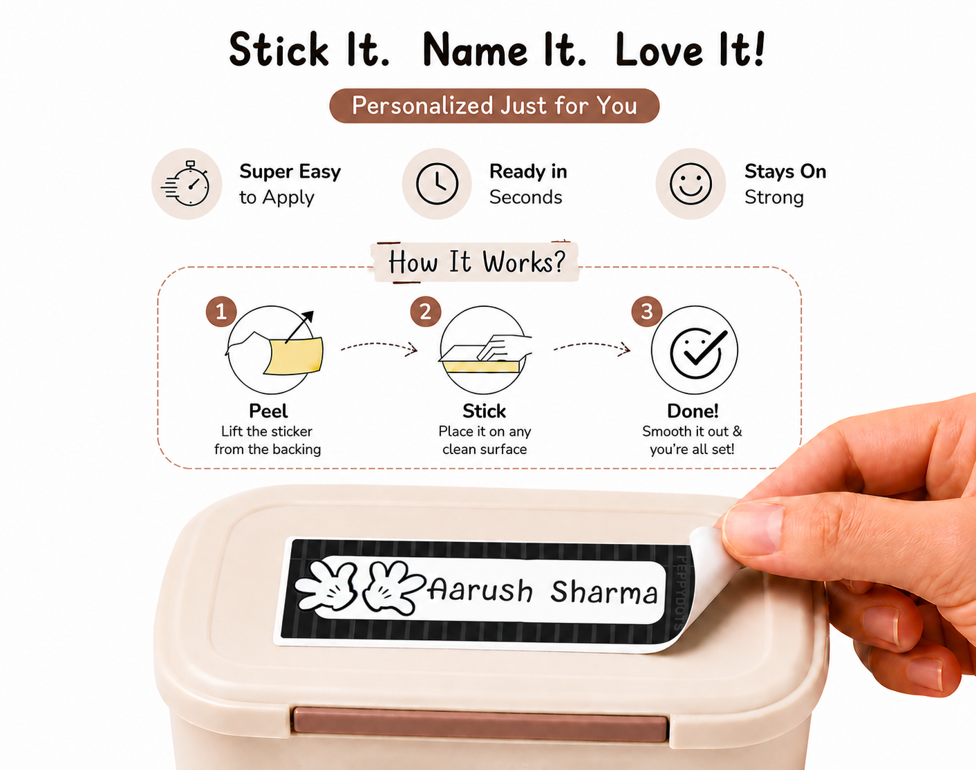 Waterproof Labels - Mickey Mouse Peppydots|]Peppydots