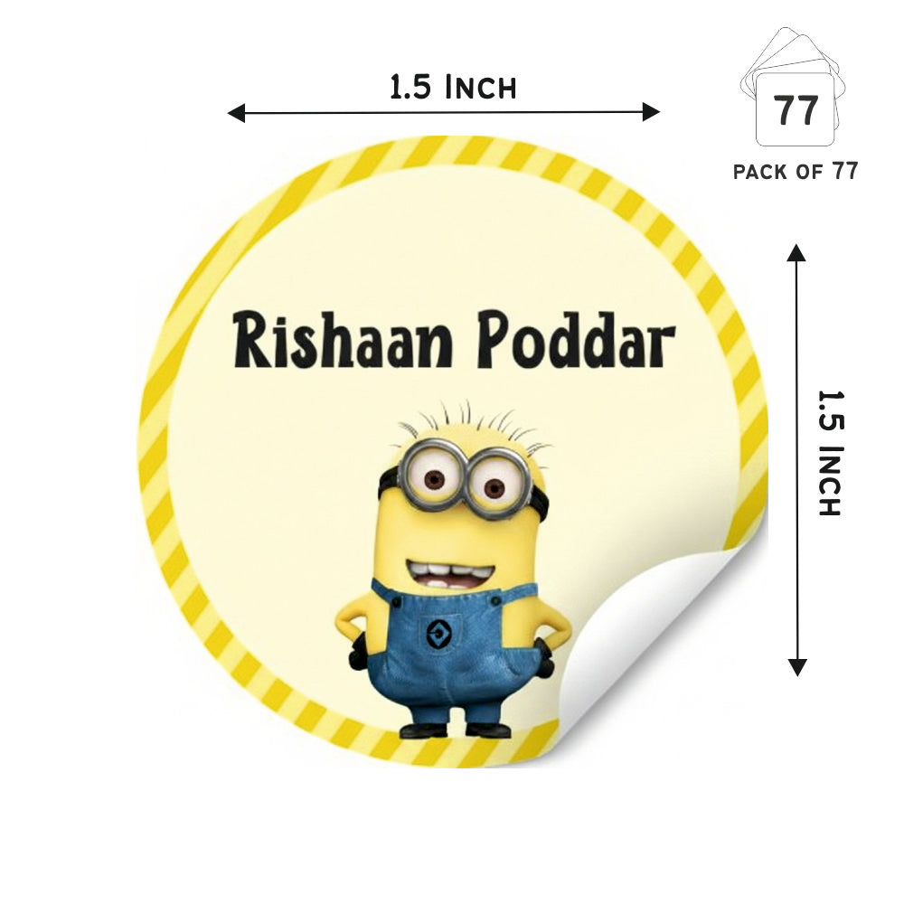 Round Waterproof Labels - Minion Doxbox Store|]Peppydots