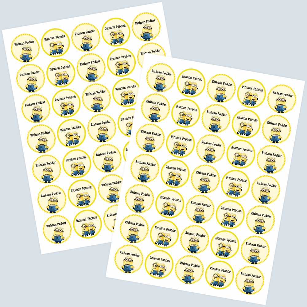 Round Waterproof Labels - Minion Doxbox Store|]Peppydots