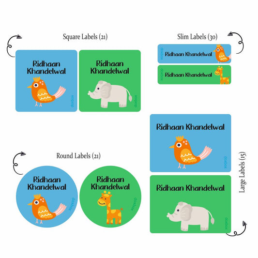 Mixed Labels - Cute Animals Doxbox Store|]Peppydots