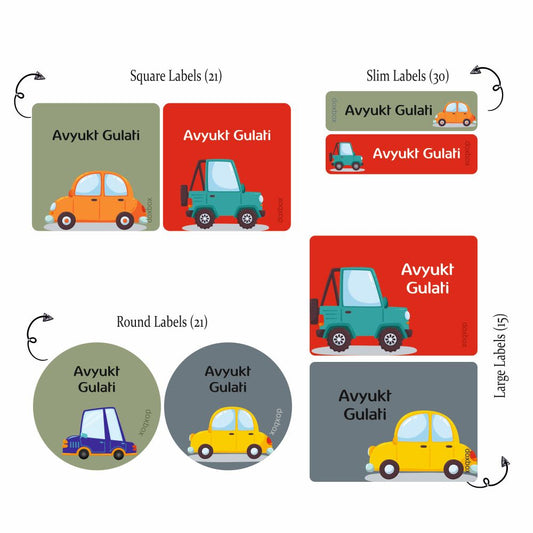 Mixed Labels - Cute Car Doxbox Store|]Peppydots