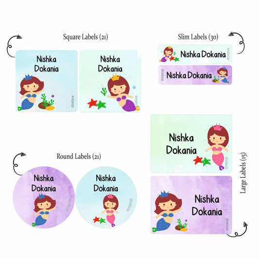 Mixed Labels - Cute Mermaid Doxbox Store|]Peppydots