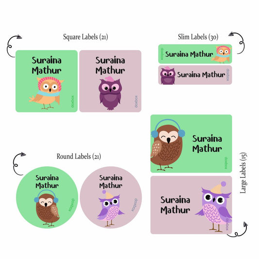 Mixed Labels - Sweet Owl Doxbox Store|]Peppydots