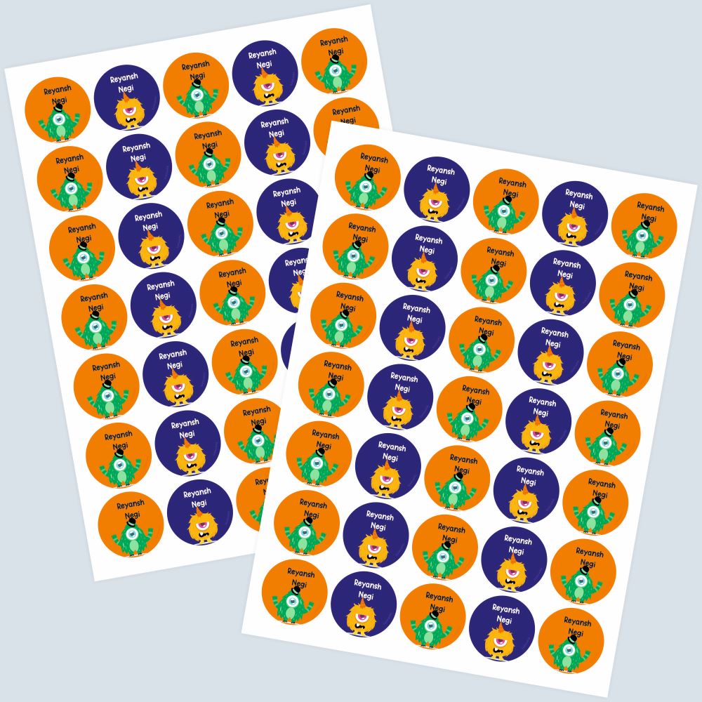 Round Waterproof Labels - Monster Doxbox Store|]Peppydots