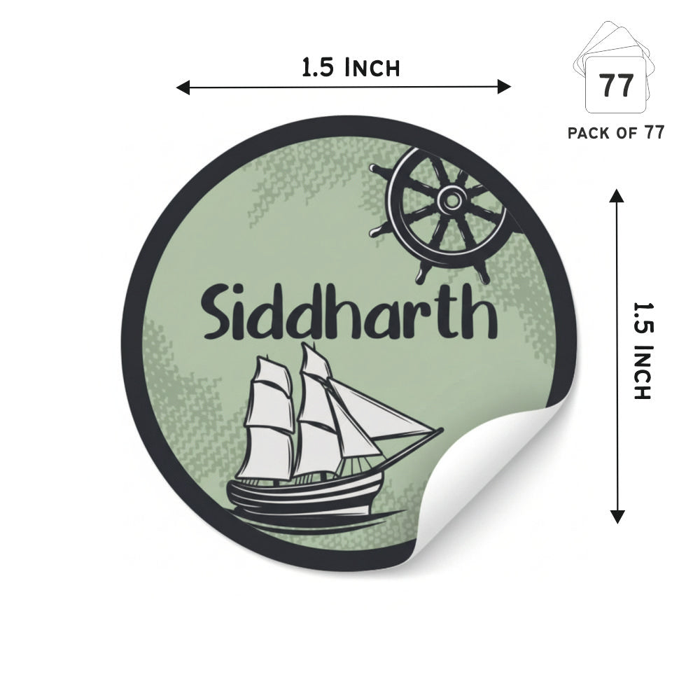 Round Waterproof Labels - Nautical Doxbox Store|]Peppydots