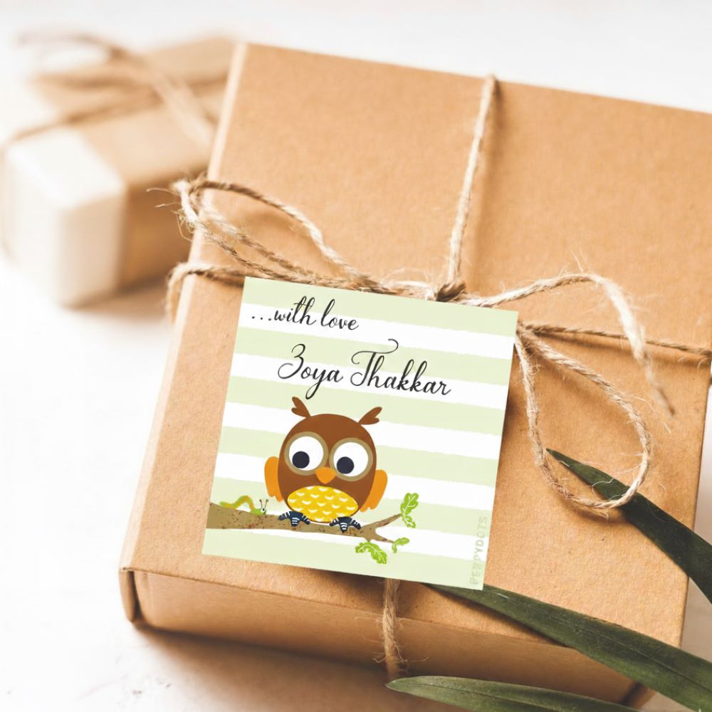 Gift Labels - Owl on a branch Doxbox Store|]Peppydots