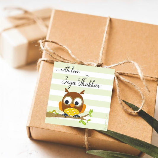 Gift Labels - Owl on a branch Doxbox Store|]Peppydots