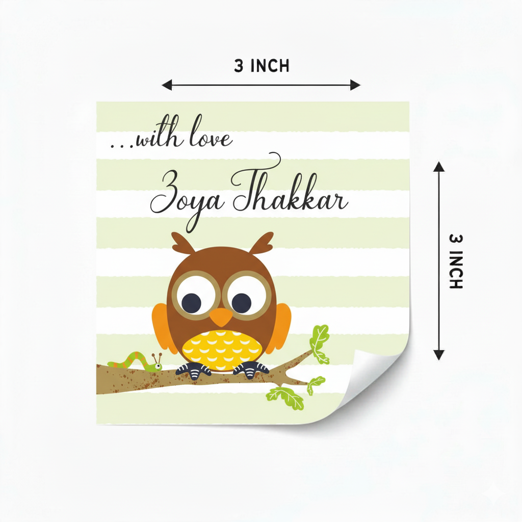 Gift Labels - Owl on a branch Doxbox Store|]Peppydots