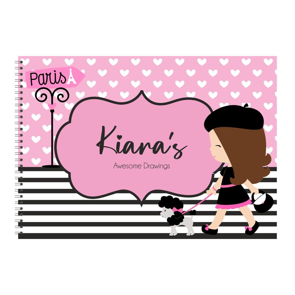 Personalised Sketch book - Paris Dog Doxbox Store|]Peppydots