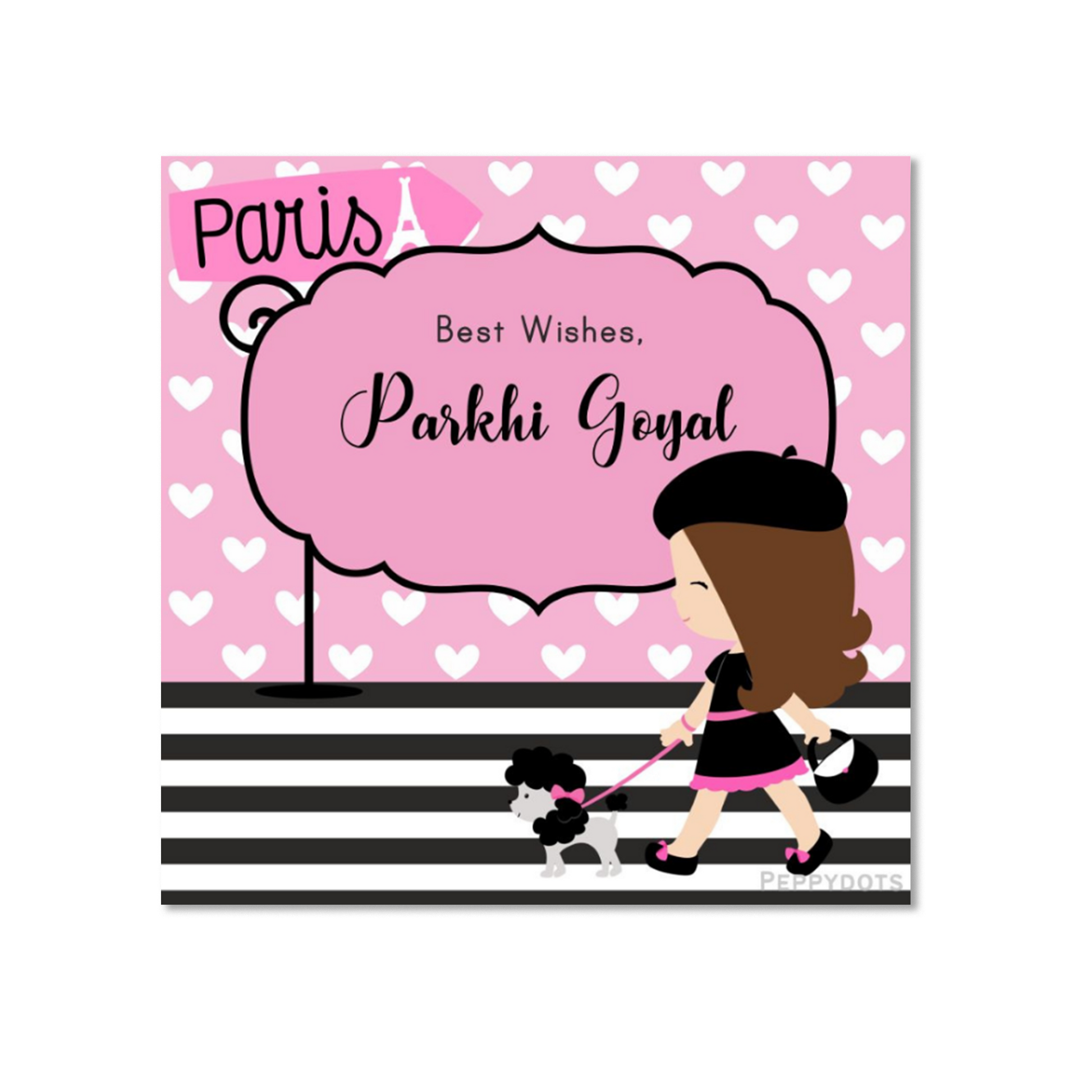 Gift Tag - Paris Dog Peppydots|]Peppydots