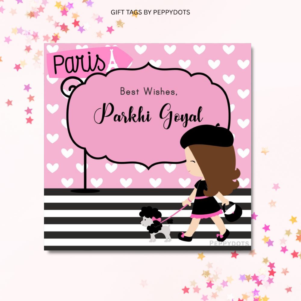 Gift Tag - Paris Dog Doxbox Store|]Peppydots