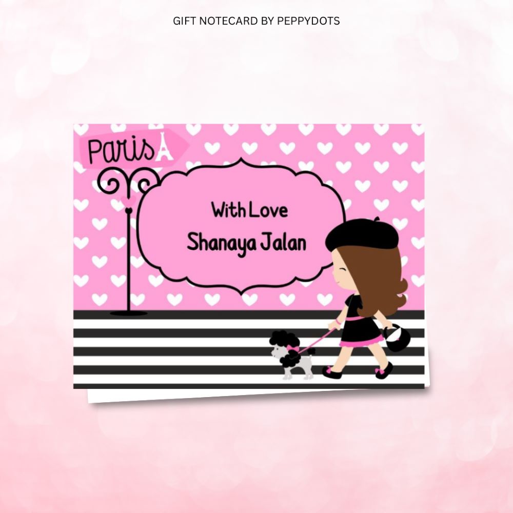 Gift notecard - Paris Dog Doxbox Store|]Peppydots