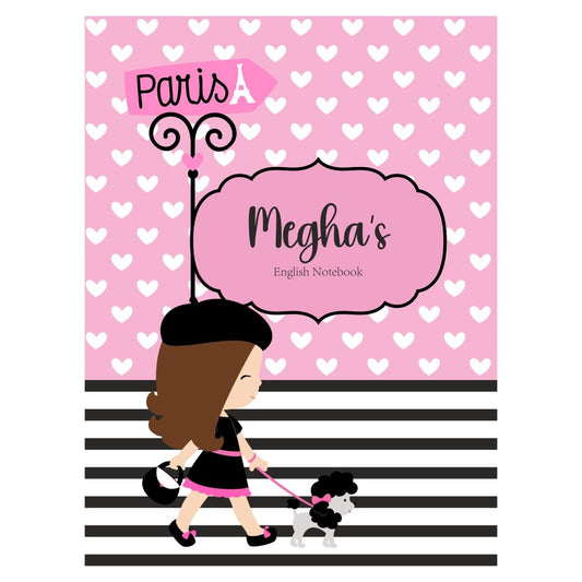 Writing Practice Book Paris Dog - Peppydots