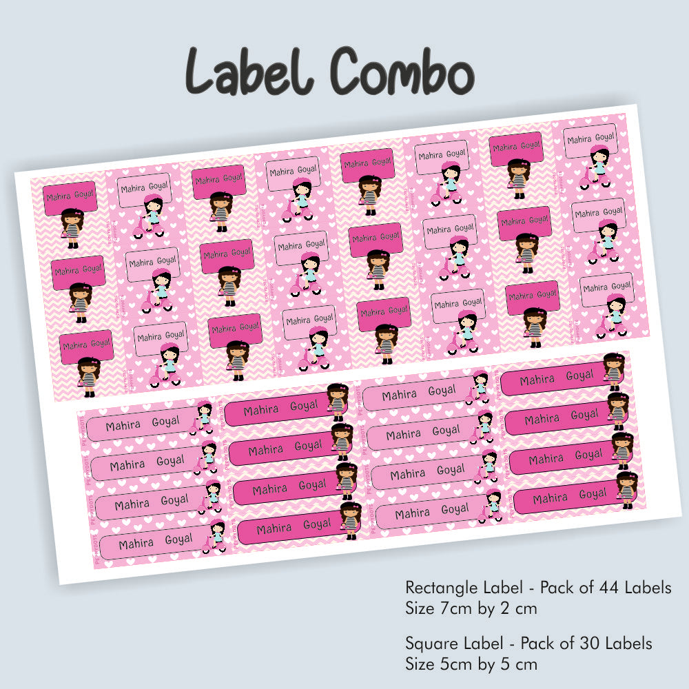 Label Combo - Paris girl Doxbox Store|]Peppydots