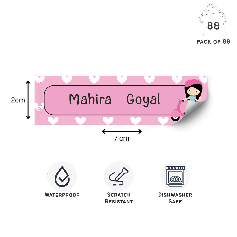 Waterproof Labels - Paris Girl Doxbox Store|]Peppydots