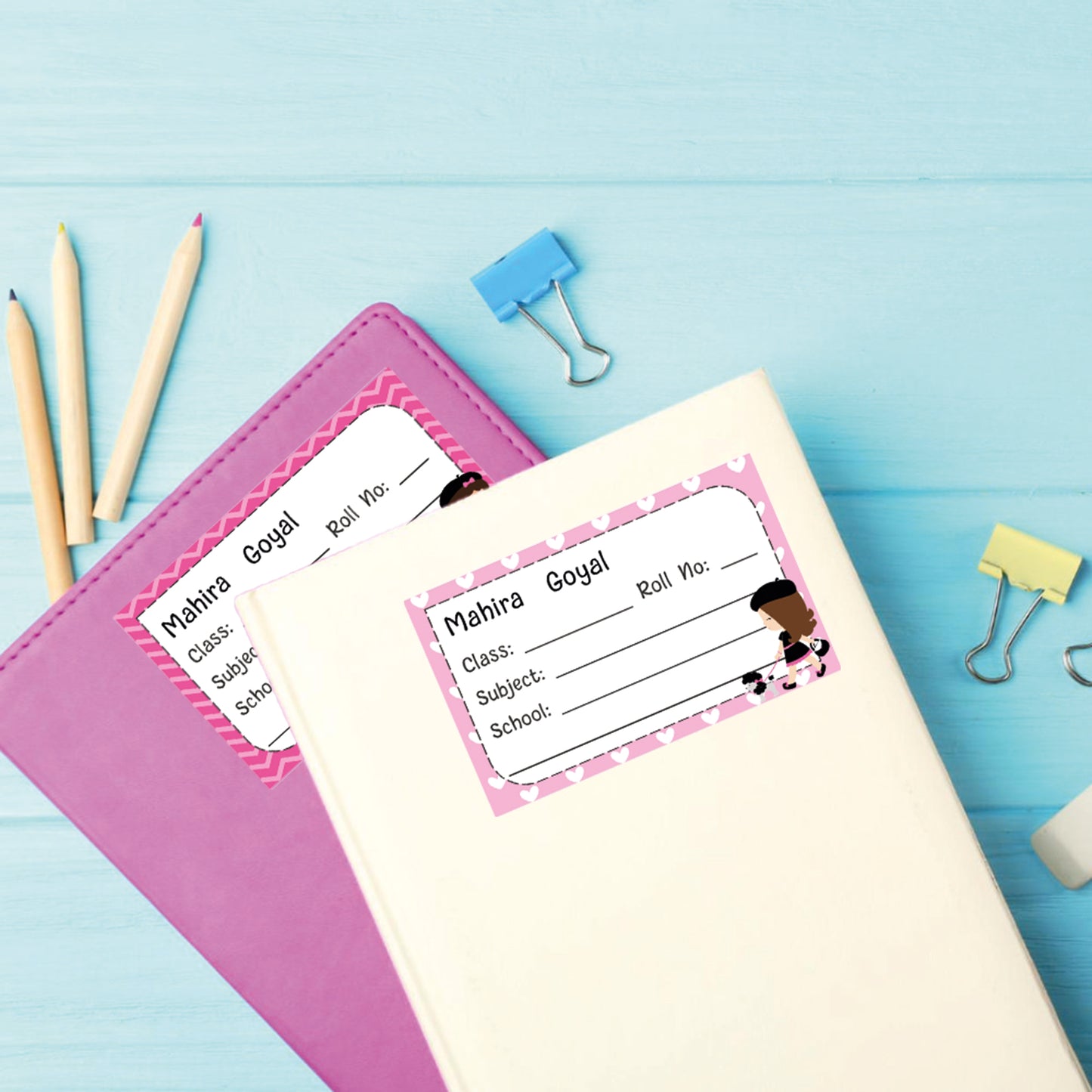 School Book Label - Paris Girl Doxbox Store|]Peppydots