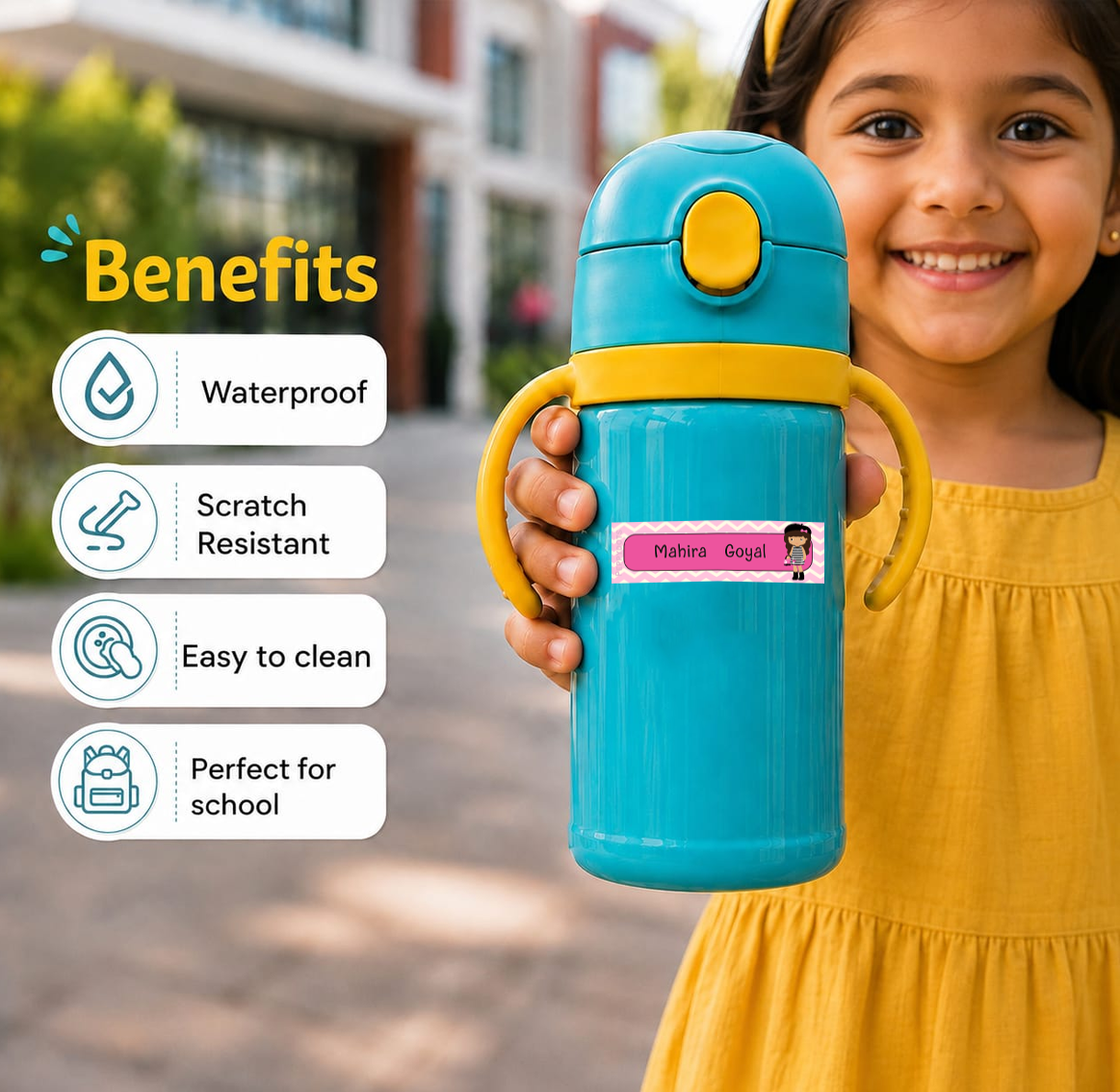 Waterproof Labels - Paris Girl Peppydots|]Peppydots