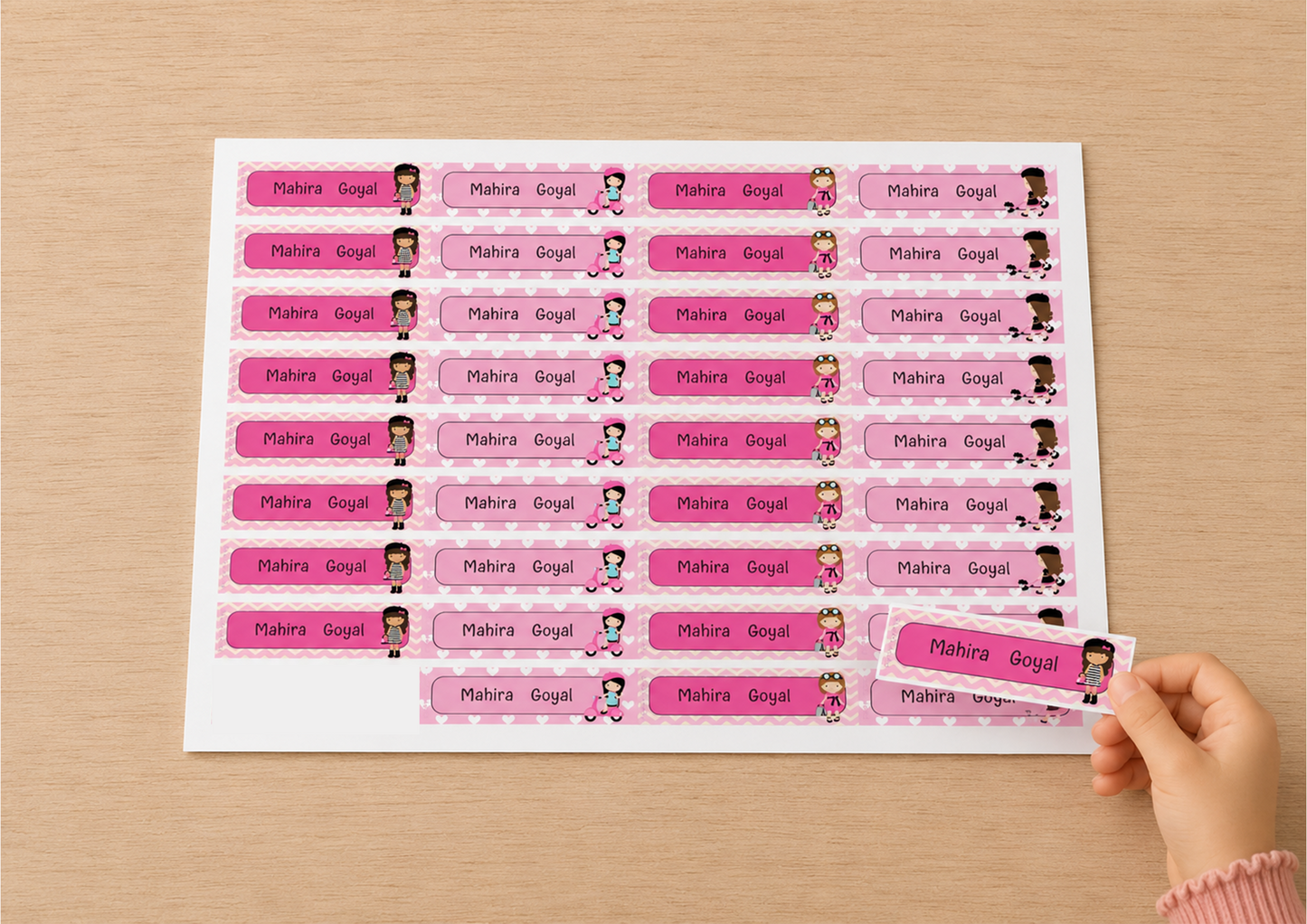 Waterproof Labels - Paris Girl Peppydots|]Peppydots