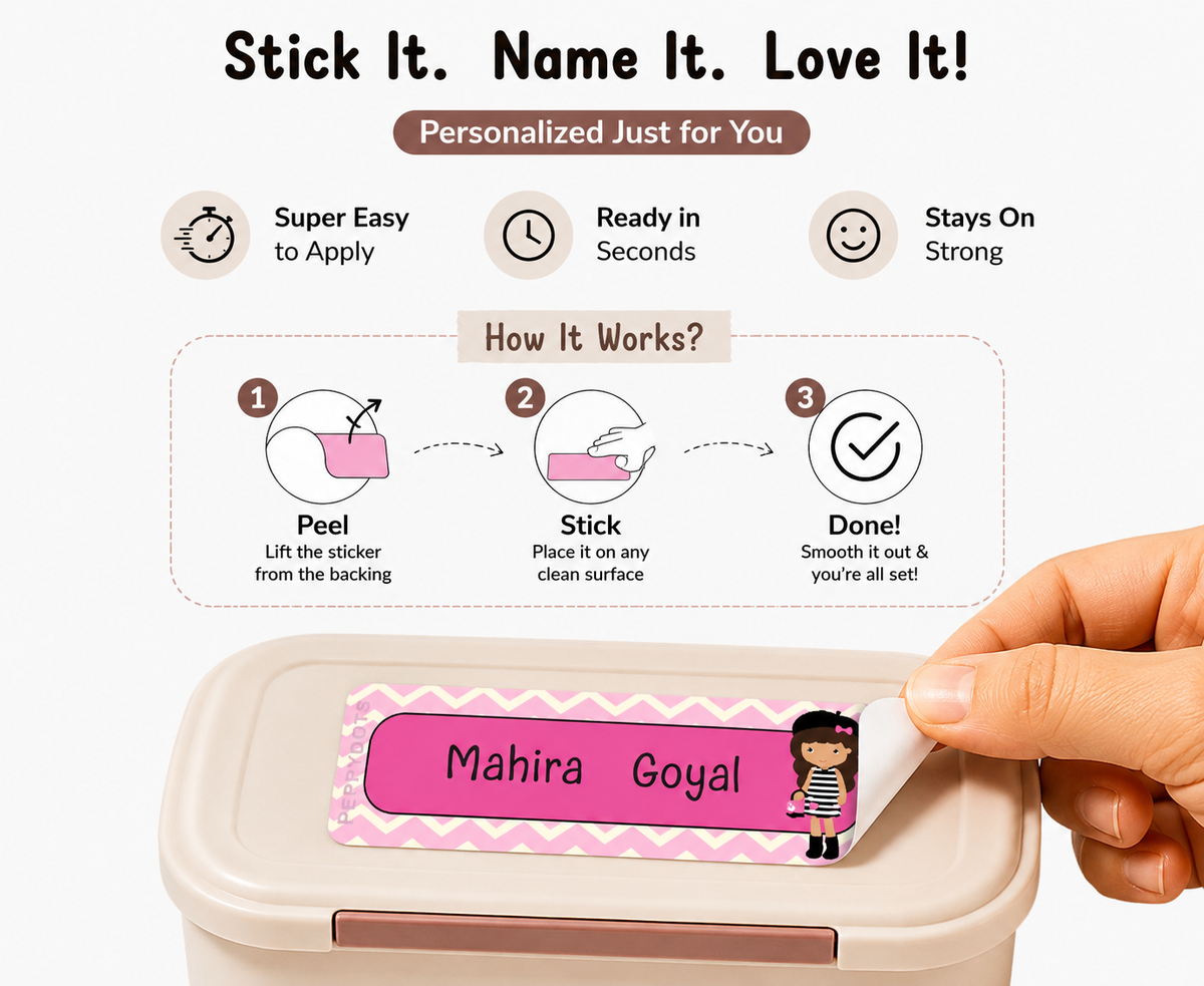 Waterproof Labels - Paris Girl Peppydots|]Peppydots