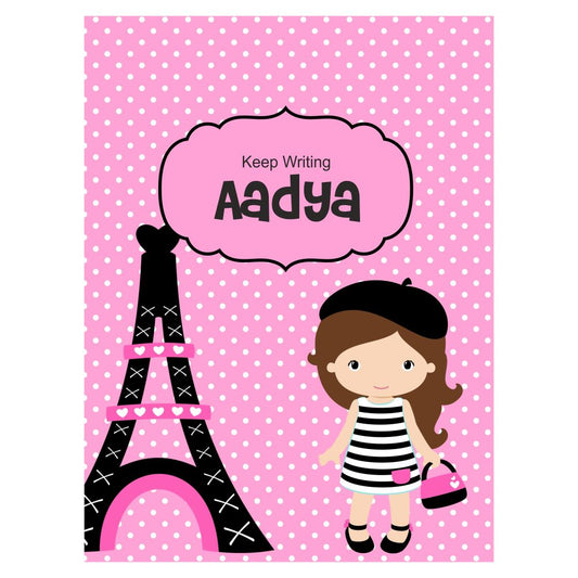 Writing Practice Book Paris Shoping - Peppydots