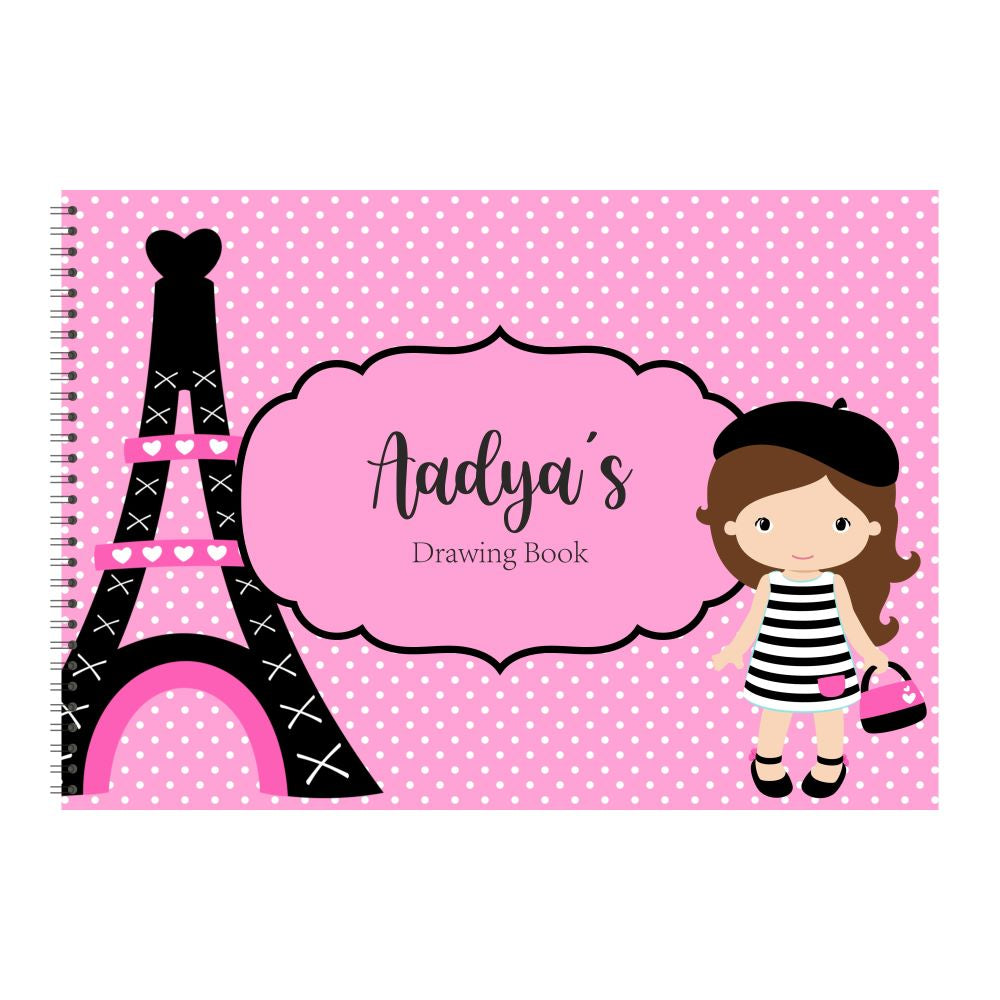 Personalised Sketch book - Paris Shopping Doxbox Store|]Peppydots