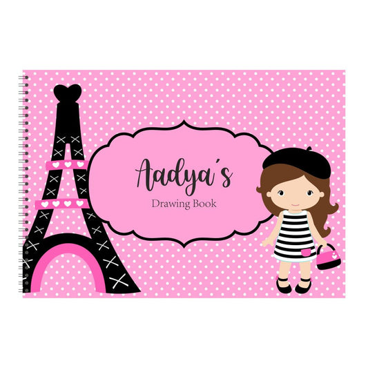 Personalised Sketch book - Paris Shopping Doxbox Store|]Peppydots