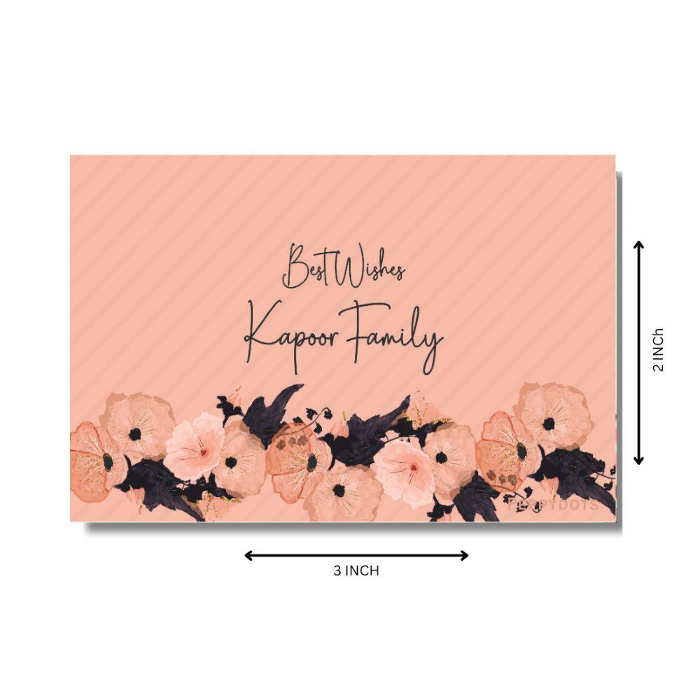 Gift Tag - Peach floral Doxbox Store|]Peppydots