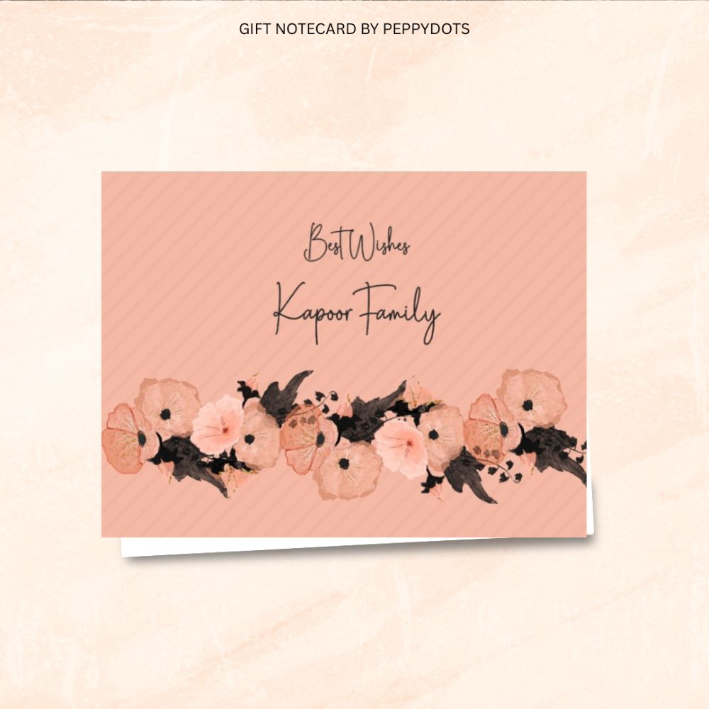 Gift notecard - Peach Floral Doxbox Store|]Peppydots