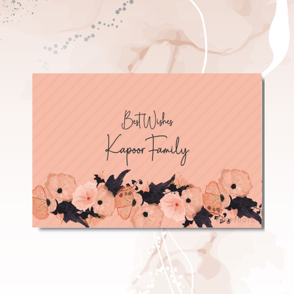 Gift Tag - Peach floral Doxbox Store|]Peppydots